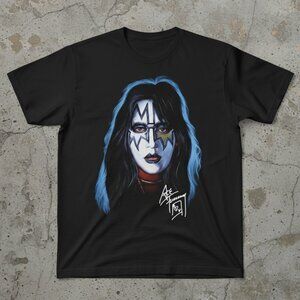 Rock Band Inspired Face Paint Graphic T-Shirt – Glam Rock Style Tee